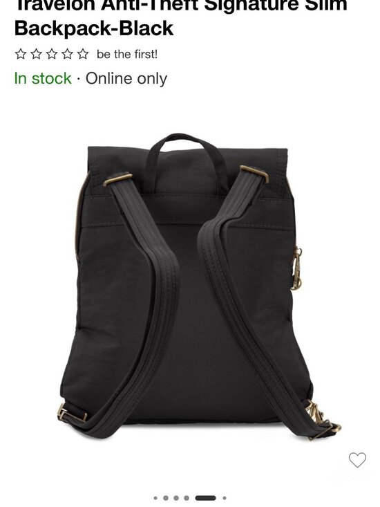 TRAVELON SLIM BACKPACK BRAND NEW main image 5
